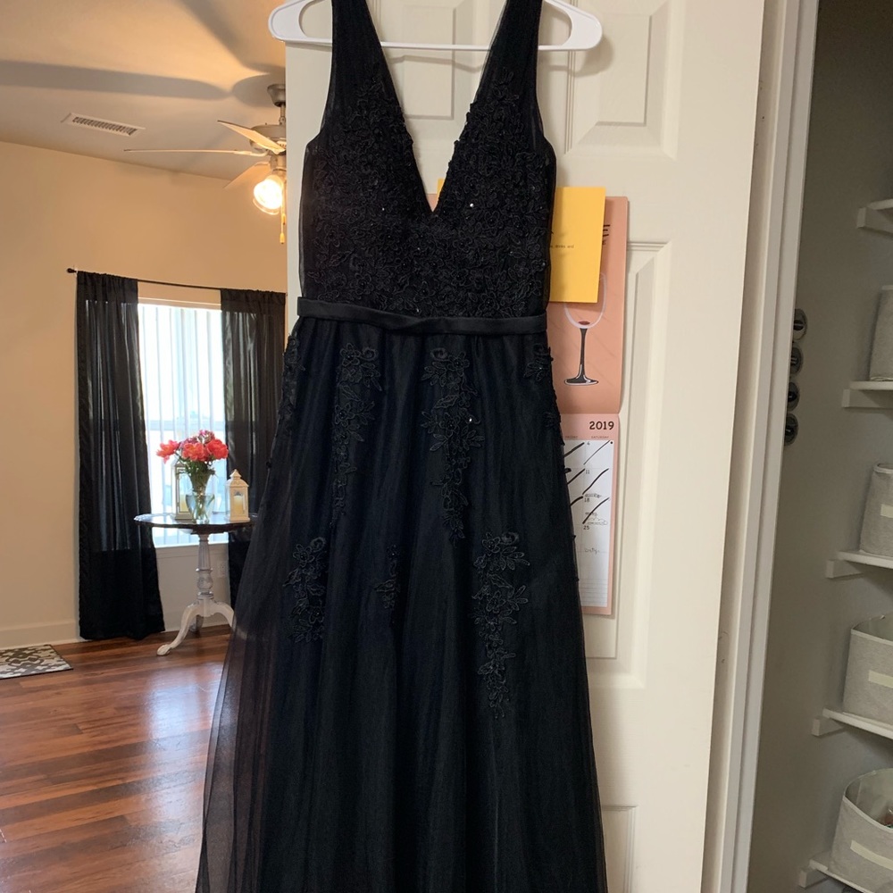 Long black ballgown